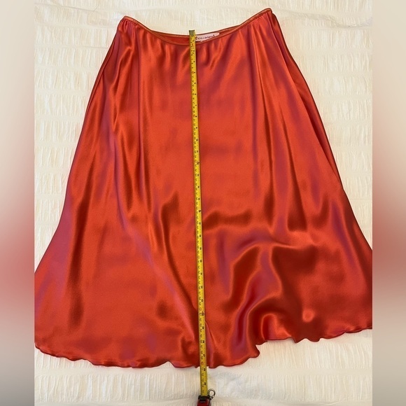 MICHELLE DE COURCY Slip Camisole Set Bias Cut Satin Flounce Hem Bodycon Chic - Picture 11 of 15